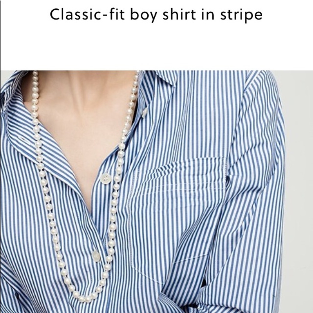 Classic fit j crew pinstripe 👚